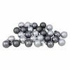 Discount ⌛ Metallic Ornaments Northlight Silver And Gray Collection Glass Ball ❄ Christmas Ornament - Set Of 28 ⌛