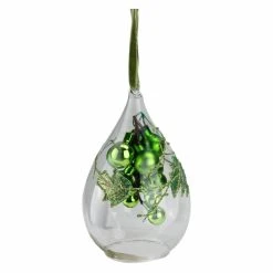 Promo ⭐ Green Ornaments Northlight Green Grape Cluster In Teardrop Cloche 😉 Christmas Ornament 🔔