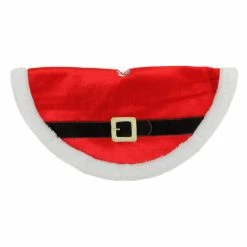 Best Pirce 👏 Christmas Tree Skirts & Collars Northlight 20 In. Velveteen Santa Claus Belt Buckle Mini Christmas Tree Skirt ✔️