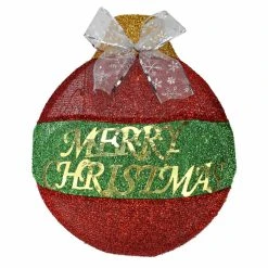 Wholesale ❤️ Green Ornaments Northlight LED Lighted Merry 😉 Christmas Ornament Hanging Wall Decoration ⭐