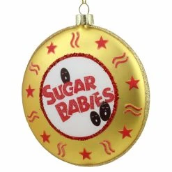 Best Sale 😉 Yellow Ornaments Northlight Candy Lane Sugar Babies Caramel Candies Christmas Disc Ornament 🔥