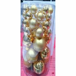 Best Sale 🔔 Yellow Ornaments Northlight Gold Collection Glass Ball 🔔 Christmas Ornaments - Set Of 40 ✨