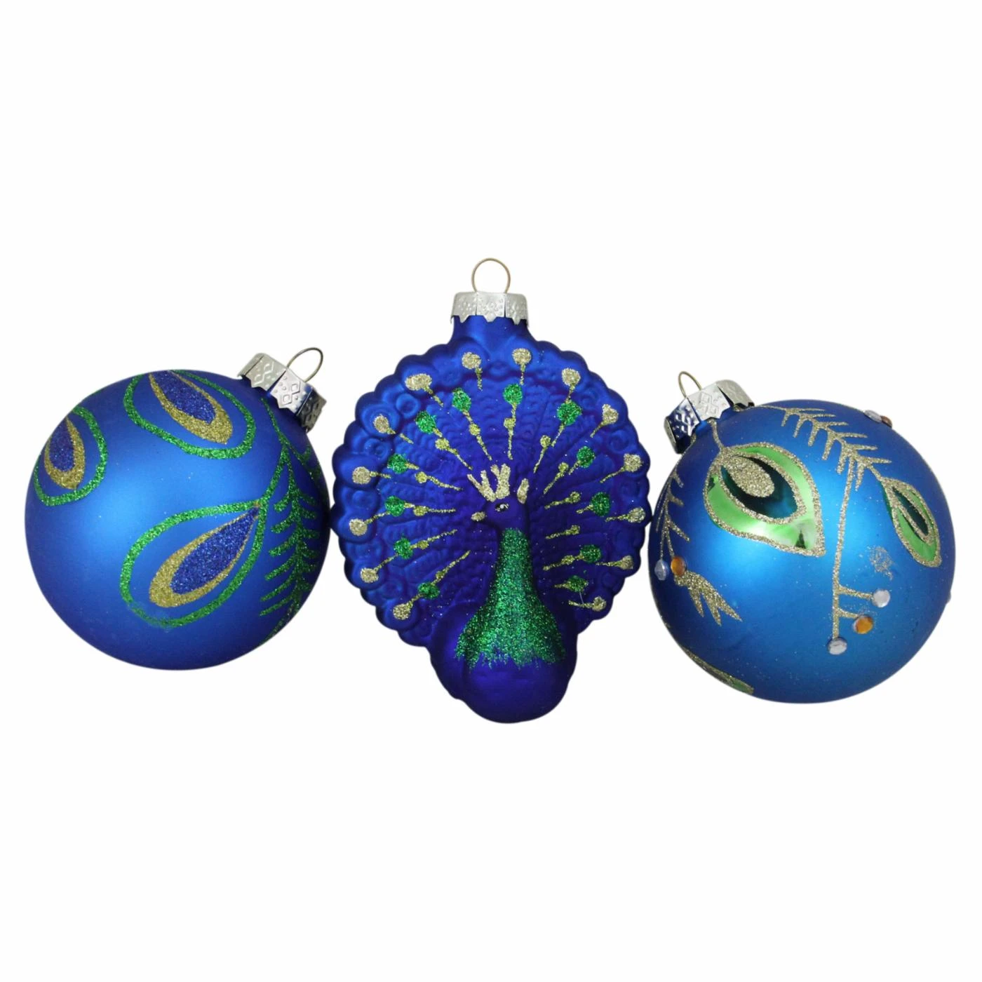 Buy 🔥 Metallic Ornaments Northlight Peacock Glass ❄ Christmas Ornaments - Set Of 3 💯 3 Buy 🔥 Metallic Ornaments Northlight Peacock Glass ❄ Christmas Ornaments - Set Of 3 💯