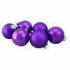 Hot Sale 🔥 Purple Ornaments Northlight Shiny And Matte Glass Ball ❄ Christmas Ornaments - Set Of 6 🎁 -Christmas Ornaments Shop masterGORD3482