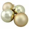 Cheap 🌟 Yellow Ornaments Northlight Shiny And Matte Glass Ball 🌟 Christmas Ornaments - Set Of 4 ⌛ -Christmas Ornaments Shop masterGORD3486