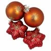 Cheap 🔥 Metallic Ornaments Northlight Shiny Red Stars And Amber Orange Ball Design Glass Christmas Ornaments - Set Of 4 🔥 -Christmas Ornaments Shop masterGORD3496