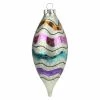 Best Pirce 🥰 A & B Floral Metallic Ornaments A & B Floral 7 In. Merry & Bright Mercury Glass Striped ❄ Christmas Finial Ornament 🛒 -Christmas Ornaments Shop masterGORD3542