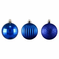 Brand new ✔️ Blue Ornaments Northlight 100 Piece Shatterproof 3 Finish Christmas Ball Ornament Set ❤️