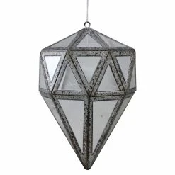 Coupon ⭐ Metallic Ornaments Northlight 5.5 In. Mirrored Geometric Drop Ornament ⌛