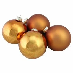Wholesale 👏 Metallic Ornaments Northlight Glass Ball Christmas Ornament - Set Of 4 💯