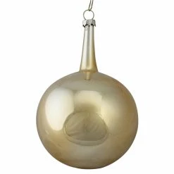 Deals 😀 Yellow Ornaments Northlight Gilded Christmas Glass Ball Christmas Ornament 🎁