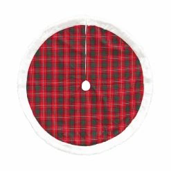 Best Pirce 👏 Christmas Tree Skirts & Collars Dyno 48 In. Plaid Christmas Tree Skirt 😉