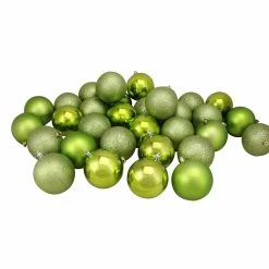 Discount 👍 Green Ornaments Northlight 3.25 In. 4 Finish Shatterproof Christmas Ball Ornament - Set Of 32 😍