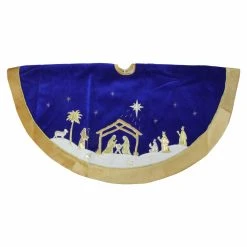 Best deal ✨ Christmas Tree Skirts & Collars Northlight 48 In. Nativity Scene Christmas Tree ✨ Skirt ✨