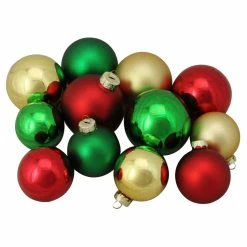 Best deal ⌛ Yellow Ornaments Northlight Shiny And Matte Glass Ball Ornaments - Set Of 96 😀