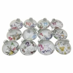 Flash Sale 🧨 Multicolored Ornaments Northlight 12 Piece 12 Days Of Christmas Glass Disc Ornament Set 🧨