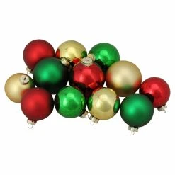 Cheap 😀 Metallic Ornaments Northlight 72 Piece Shiny And Matte Glass Ball Ornament Set 🎁
