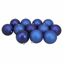 Discount ⌛ Pink Ornaments Northlight 12 Piece 4 In. Shatterproof 4 Finish Christmas Ball Ornament Set ⭐