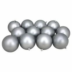 Discount 👍 Metallic Ornaments Northlight 4 In. Shatterproof Matte Ball Ornament - Set Of 12 🔥