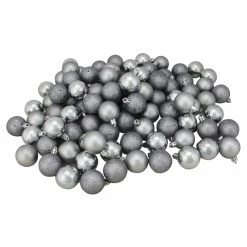 New 🎉 Metallic Ornaments Northlight 96 Piece 1.5 In. Shatterproof 4 Finish Ball Ornament Set 👍