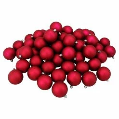 Promo 🌟 Pink Ornaments Northlight 2.5 In. Shatterproof Matte Ball Ornament - Set Of 60 ⌛