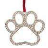 Top 10 😀 Metallic Ornaments Northlight Silver Plated Paw Print With European Crystals 💯 Christmas Ornament ⭐
