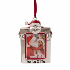 Best deal ❤️ Metallic Ornaments Northlight Santa & Me Photo Frame Christmas Ornament With European Crystal Accents 😍