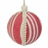 Deals 🤩 Brown Ornaments Northlight Red And White Striped And Ribboned Ball Christmas Ornament 😍 -Christmas Ornaments Shop masterGORD4840