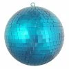 New 🧨 Blue Ornaments Northlight Peacock Blue Mirrored Glass Disco Ball 8 In. (200mm) Ball Ornament 🌟