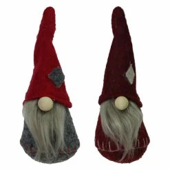 Coupon 👏 Burgundy Ornaments Northlight 4.75 In. 2 Piece Santa Gnomes Ornament Set 🤩