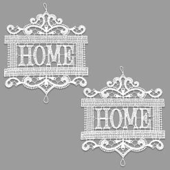 Best Sale ✨ White Ornaments Heritage Lace Home Ornament - Set Of 2 🔥