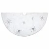 Budget ⌛ Kurt S Adler Christmas Tree Skirts & Collars Kurt Adler 48 In. Ivory Scroll Embroidery And Sequin Treeskirt 🔔