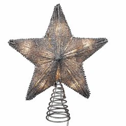 Best Sale ⭐ Kurt S Adler 😍 Christmas Tree Toppers Kurt Adler 10 In. Silver Star Tree Topper 🧨