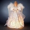 Wholesale 😉 Kurt S Adler 🤩 Christmas Tree Toppers White/Silver Angel Treetopper ⭐ -Christmas Ornaments Shop masterKSA149