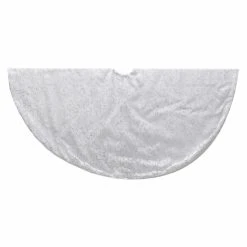 Coupon ✔️ Kurt S Adler ⭐ Christmas Tree Skirts & Collars Kurt Adler Silver Glitter Swirl Tree Skirt 💯