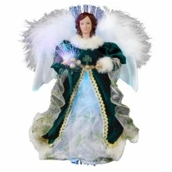 Outlet 🔥 Kurt S Adler 🤩 Christmas Tree Toppers Kurt Adler 12 In. Fiber Optic Irish Angel Tree Topper ❤️