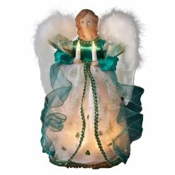 New 🛒 Kurt S Adler Christmas Tree Toppers Kurt Adler 12 In. Irish Angel Tree Topper 🛒