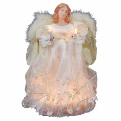 Hot Sale ⭐ Kurt S Adler ✨ Christmas Tree Toppers Kurt Adler Ivory Angel Tree Topper ⭐