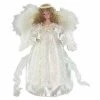 Deals 👍 Kurt S Adler Christmas Tree Toppers Kurt Adler 12 In. Ivory Angel With Fabric Hair Tree Topper 🧨 -Christmas Ornaments Shop masterKSA1589