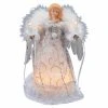 Discount 🛒 Kurt S Adler 🤩 Christmas Tree Toppers Kurt Adler 9 In. White And Silver Angel Tree Topper ⌛ -Christmas Ornaments Shop masterKSA1597