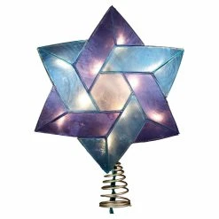 Cheapest ✔️ Kurt S Adler 💯 Christmas Tree Toppers Kurt Adler 8.5 In. Capiz Star Of David Tree Topper 🔔