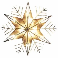 Best Sale ✔️ Kurt S Adler Christmas Tree Toppers Kurt Adler 10 In. Silver Capiz Wire Snowflake Tree Topper ✨
