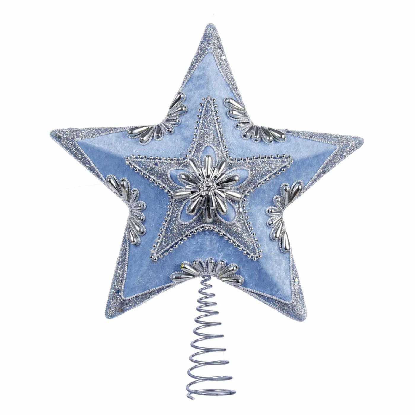 Wholesale 👏 Kurt S. Adler Christmas Tree Toppers Kurt Adler 13.5 In. Pale Blue And Silver Star Treetop 😍 3 Wholesale 👏 Kurt S. Adler Christmas Tree Toppers Kurt Adler 13.5 In. Pale Blue And Silver Star Treetop 😍