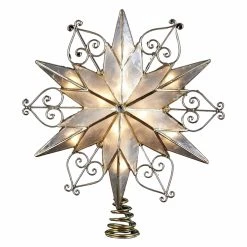 Wholesale 🎉 Kurt S. Adler ✨ Christmas Tree Toppers Kurt Adler 10 Light 6 Point Capiz Star Treetop ✨
