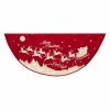 New 😀 Kurt S. Adler Christmas Tree Skirts & Collars Kurt Adler 48 In. Reindeer And Santa Printed Tree Skirt 💯