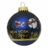 Outlet 🥰 Kurt S. Adler Yellow Ornaments Kurt Adler 2.5 In. NY Santa Skyline Painted Ball Ornament 😀 -Christmas Ornaments Shop masterKSA1871