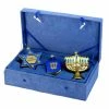 Outlet ⭐ Kurt S. Adler Blue Ornaments Kurt Adler Noble Gems Hanukkah Ornament - Set Of 3 ❤️ -Christmas Ornaments Shop masterKSA2058