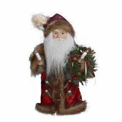 Top 10 ✨ Kurt S. Adler 🥰 Christmas Tree Toppers Kurt Adler 10 In. 10-Light Burgundy And Brown Santa Tree Topper 🎉