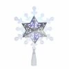 Brand new 🎉 Christmas Tree Toppers Kurt S. Adler 9 In. Blue And White LED Rotating Snowflake Treetop ⭐ -Christmas Ornaments Shop masterKSA2432