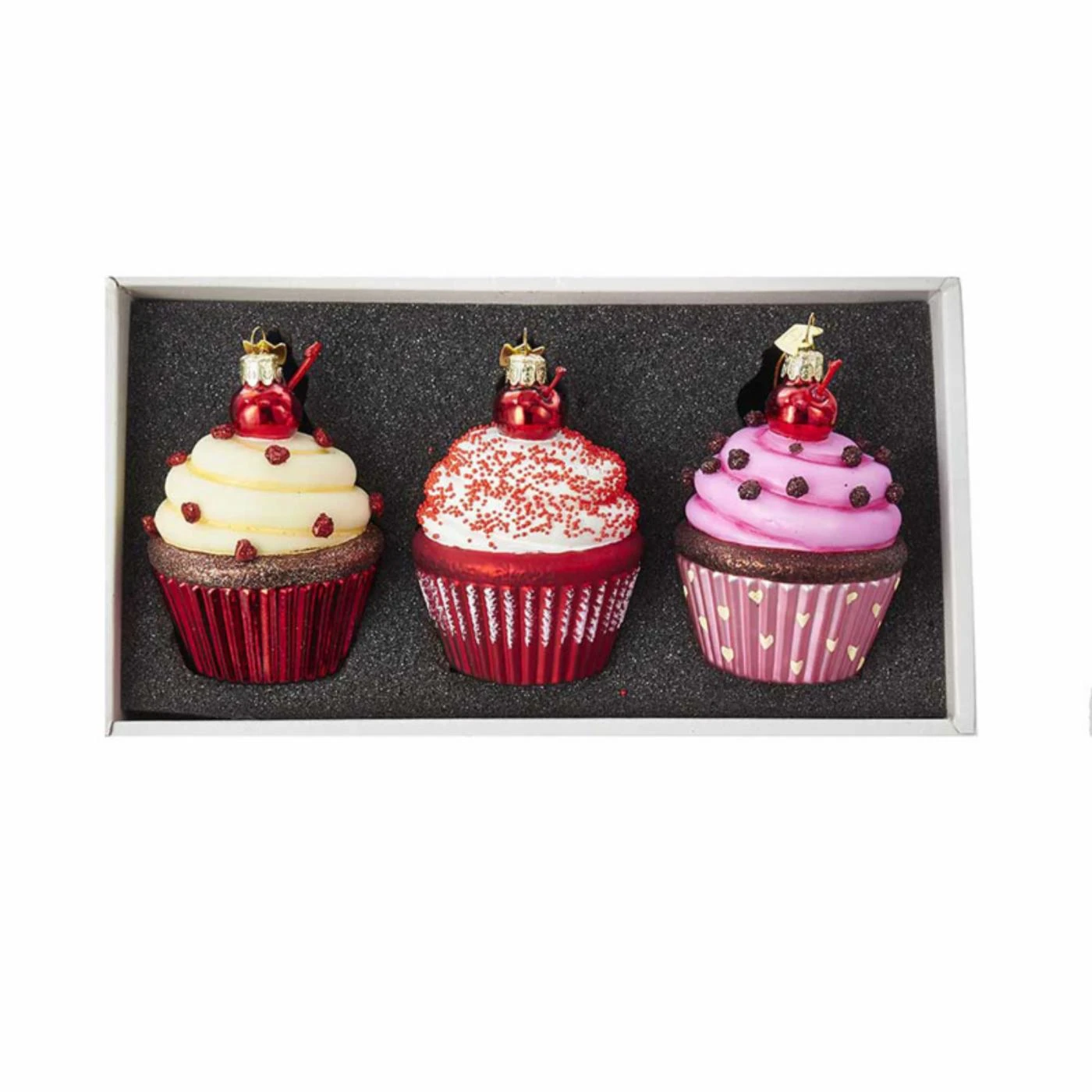 New ✔️ Multicolored Ornaments Kurt S. Adler 3.65 In. Noble Gems Glass Cupcake Ornaments - Set Of 3 ✨ 3 New ✔️ Multicolored Ornaments Kurt S. Adler 3.65 In. Noble Gems Glass Cupcake Ornaments - Set Of 3 ✨
